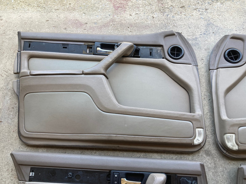 1986-1994 BMW 7 Series E32 Door Card Set Of 4 Panel Interior Trim Tan OEM #1044M