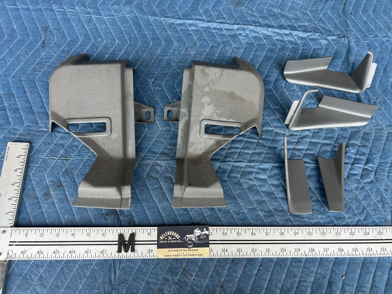 1989-1995 Volvo 740 940 Sedan Rear RH & LH Seat Belt Trim Pair Gray OEM #3776EM