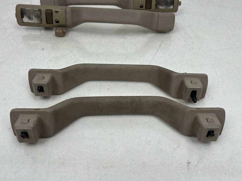 1993-1997 Volvo 850 Overhead Grab Handle Set of 4 w/ Lights Beige OEM