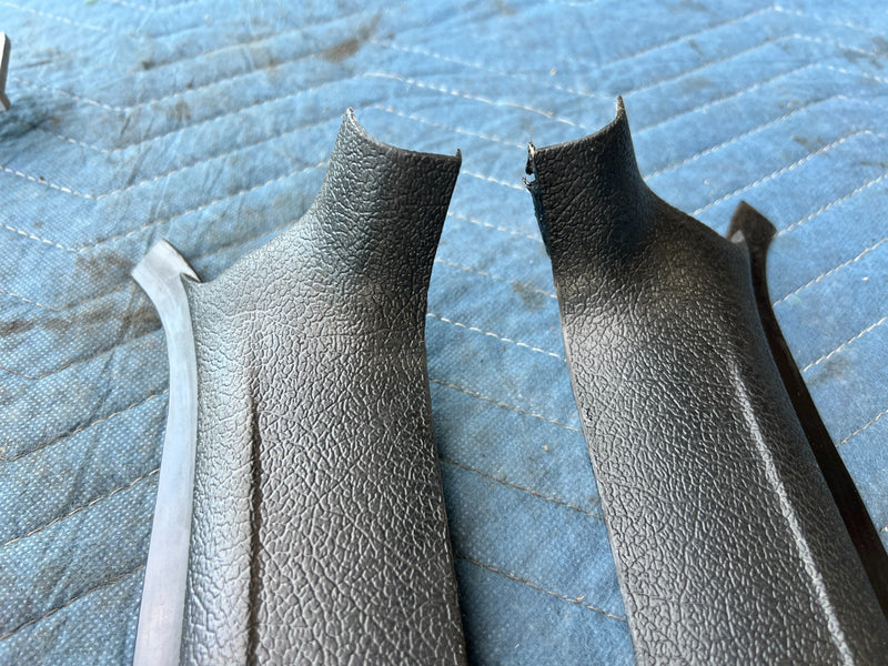 1986-1993 Volvo 240 244 245 Left & Right A Pillar Trim Black Pair OEM #4382EM