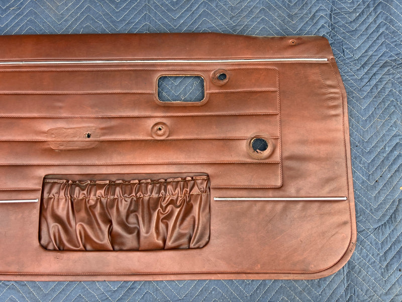 1967-1974 Volvo 140 142 144 145 Front Right Left Door Card Brown Pair OE #4885EM