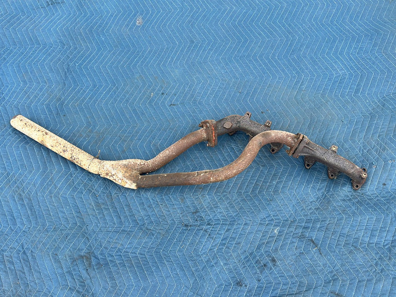1975-1980 Volvo 244 240 Exhaust Manifold Pair &amp; Down Pipe Diesel OEM #5418EM