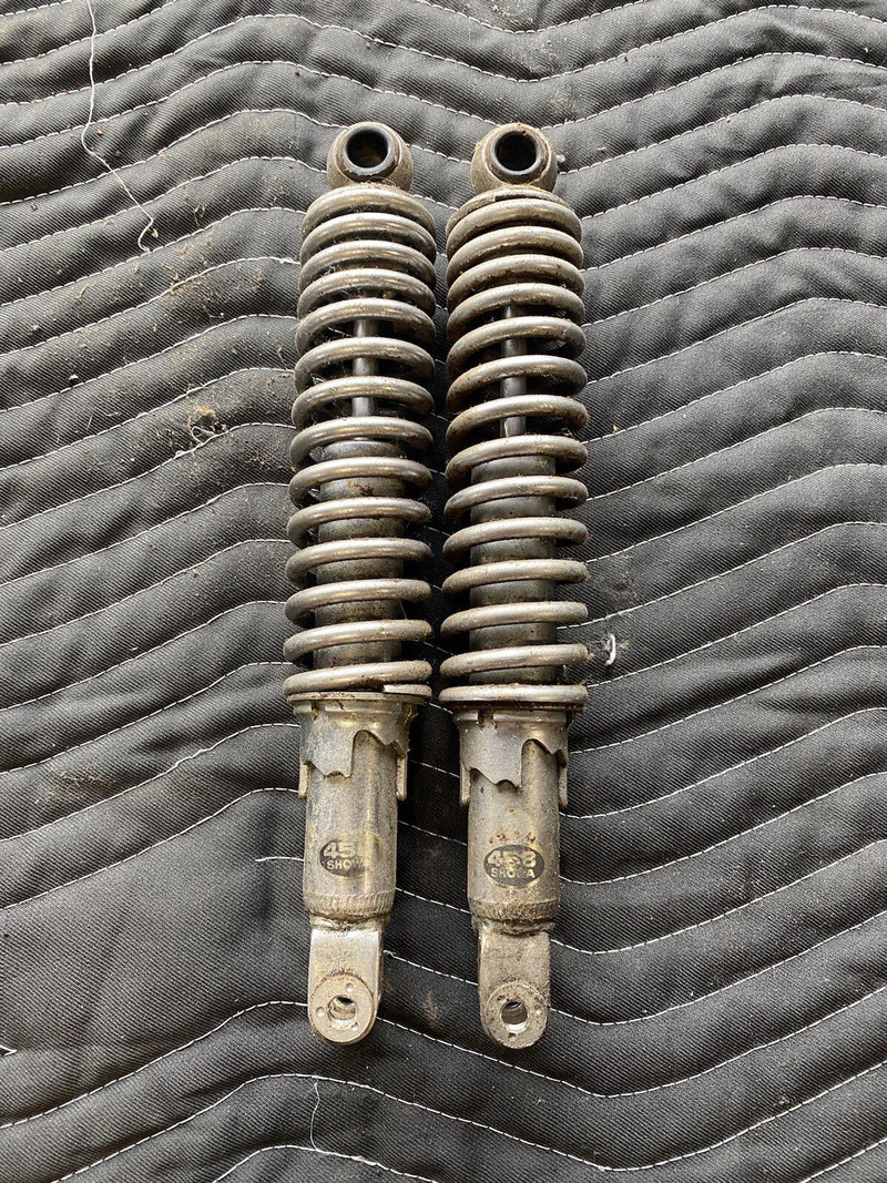 1974 Honda CB360 CB360T Showa 458 Rear Shock Pair Coil OEM Motorcycle #3004E