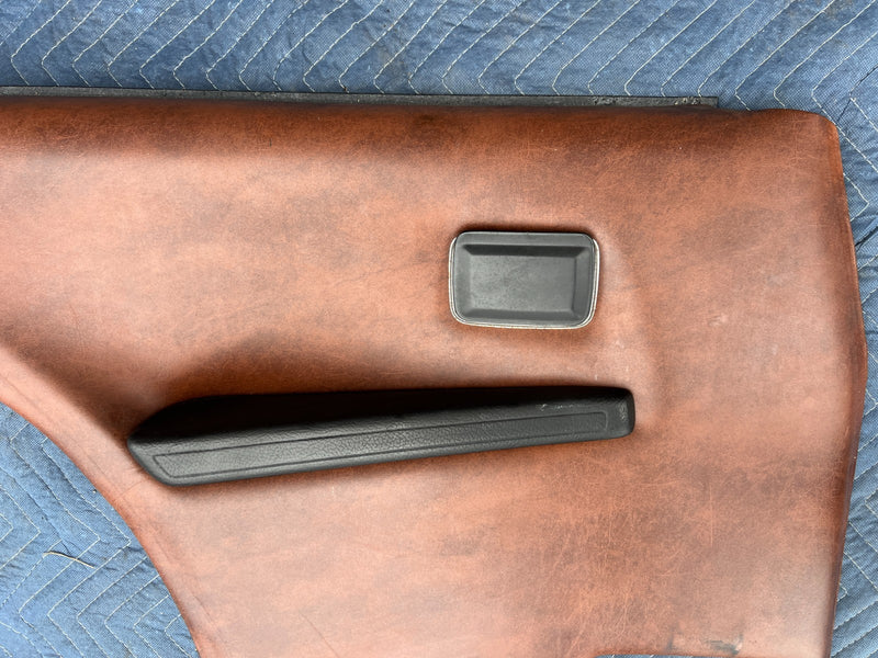 1967-1974 Volvo 140 142 Coupe Rear Right Left Door Card Trim Brown OEM #4849EM