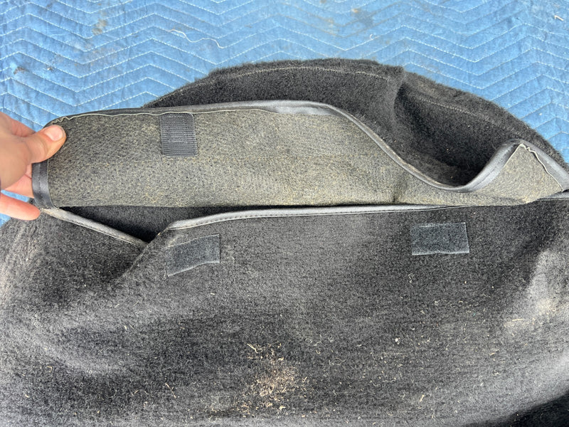 1986-1993 Volvo 240 244 Rear Trunk Spare Tire Carpet Cover Black OEM #4497EM