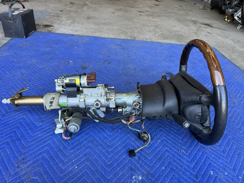 1998-2003 Jaguar XJR XJ8 X308 Ignition Steering Column & Wheel Assembly #4668E