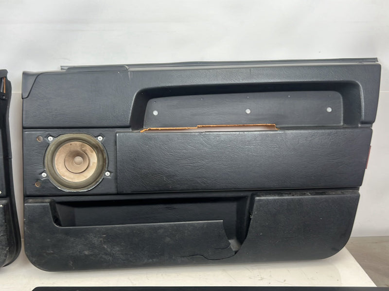 1990-1992 Volvo 740 745 940 Wagon Door Card Trim Panel Set of 4 Black OE #5977EM