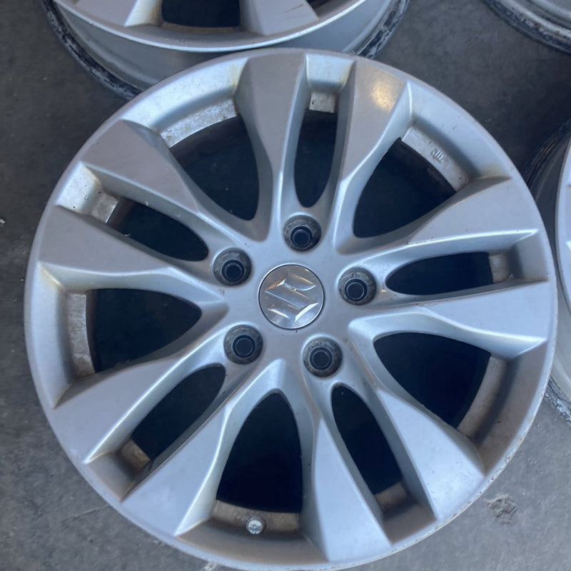 2013 Suzuki SX4 GY Wheel Set of 4 Aluminum 16x6 Twin Spoke 12081503 OEM #5003M