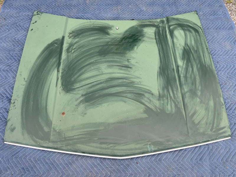 1967-1974 Volvo 140 142 Coupe Front Hood Engine Bonnet Panel Green OEM #4858EM