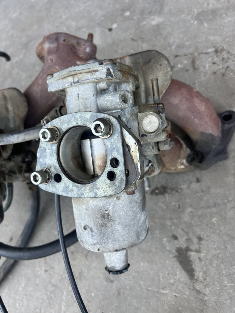 1967-1974 Volvo 140 142 Intake Manifold & SU Carburetor Co. Pair OEM #4962EM