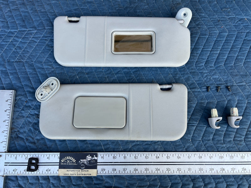 2003-2008 Toyota Corolla Dash Left & Right Sun Visor Shade Pair OEM #3341EM