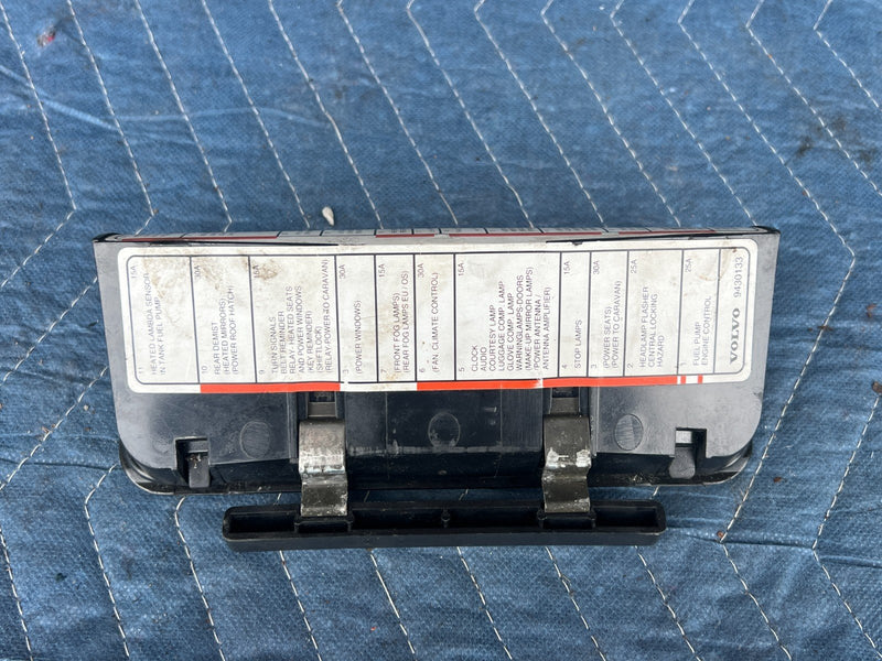 1992-1995 Volvo 940 740 Center Dashboard Fuse Box Cover Storage Cubby OE #3239EM