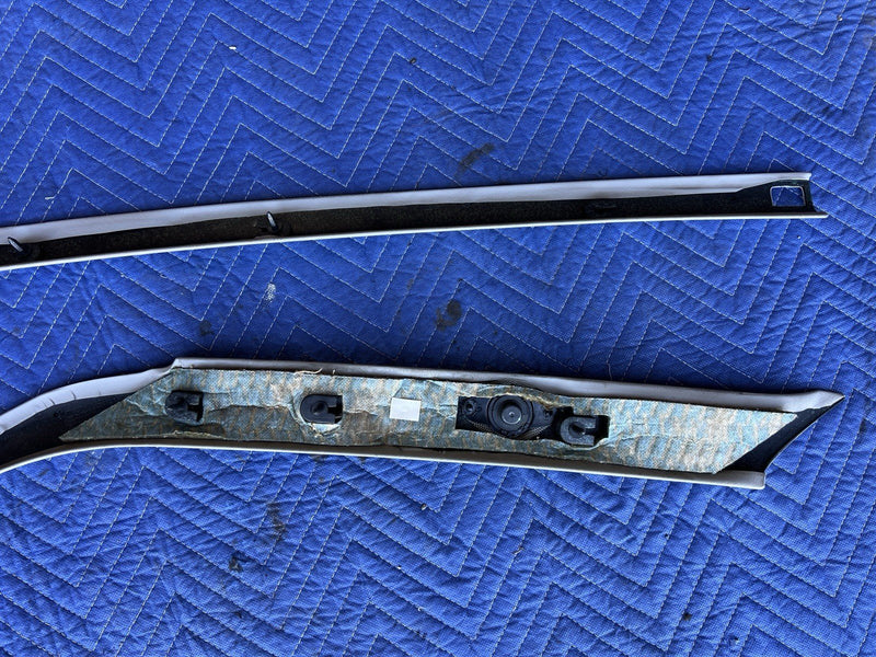 1998-2003 Jaguar XJR XJ8 X308 Front Left & Right A Pillar Trim Gray OEM #4655E