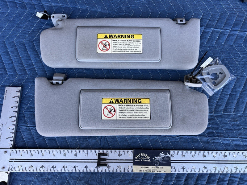 1998-2003 Jaguar XJR XJ8 Left & Right Sun Visor Pair Light Gray OEM #4585E