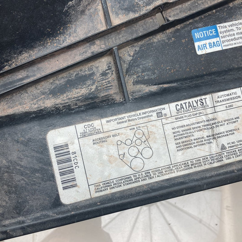 1996 Chevrolet Silverado GMT800 - Fan Shroud PN: 15977311