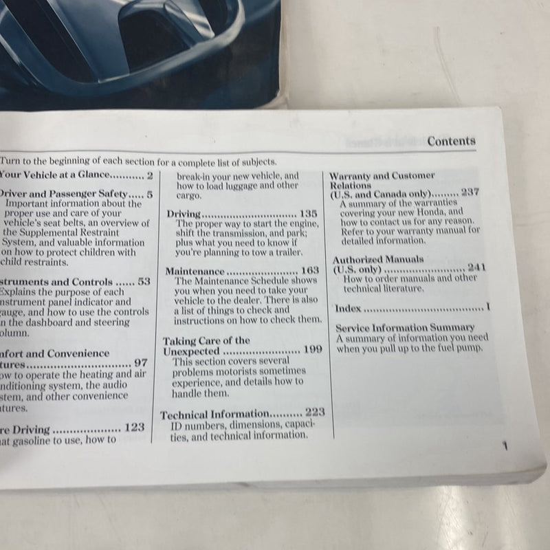 2002-2004 Honda CR-V RD2 Owners Manual 31S9A620 OEM #5108M