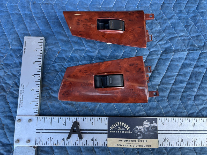 2003-2008 Toyota Corolla Rear RH & LH Door Window Switch Wood Pair OEM #3339EM