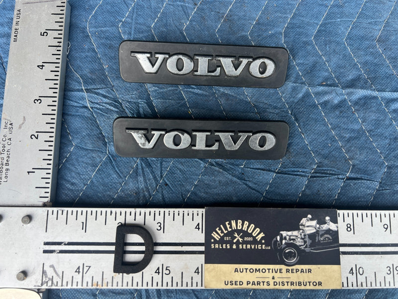 1992-1995 Volvo 940 740 Right & Left Front Fender Emblem Badge Pair OEM #3215EM