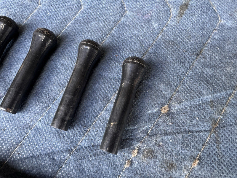 1986-1993 Volvo 240 244 245 Set of 4 Door Lock Rod Thumb Studs Black OEM #4935E