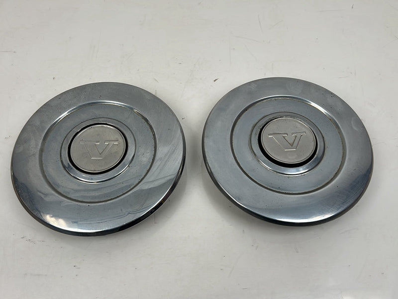 1975-1980 Volvo 244 240 Chrome Hub Cap Wheel Cover Pair OEM #5399EM