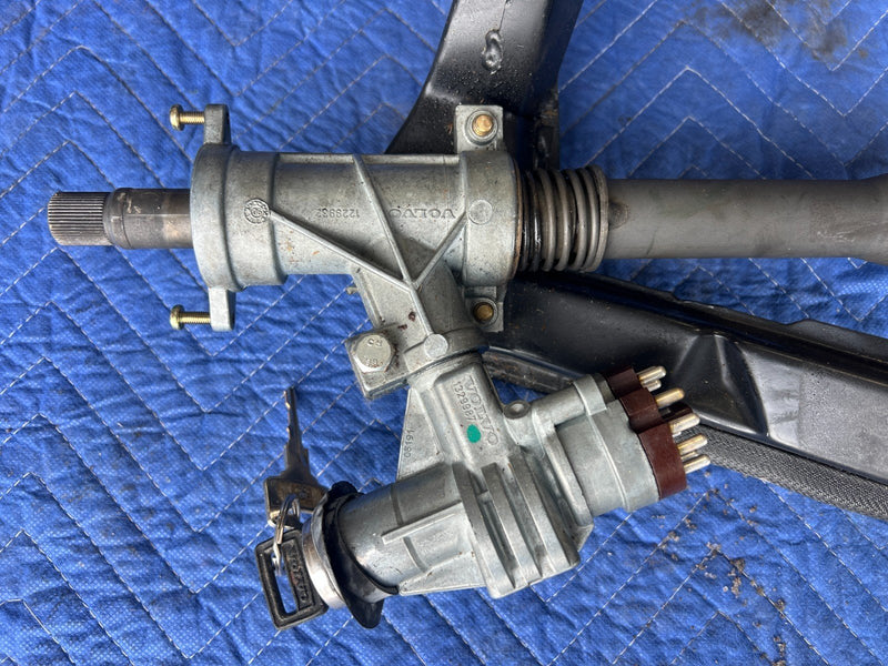 1989-1995 Volvo 740 940 Sedan Steering Column Bracket & Hood Release OEM #3640EM