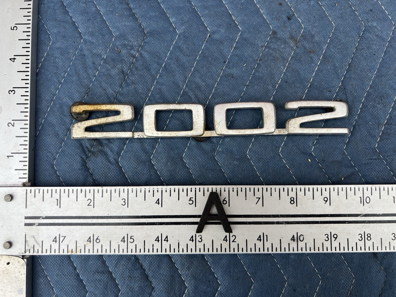 1977-1983 BMW 2002 Ti 18268412 E21 3 Series Rear Badge Emblem Chrome OEM #3883M