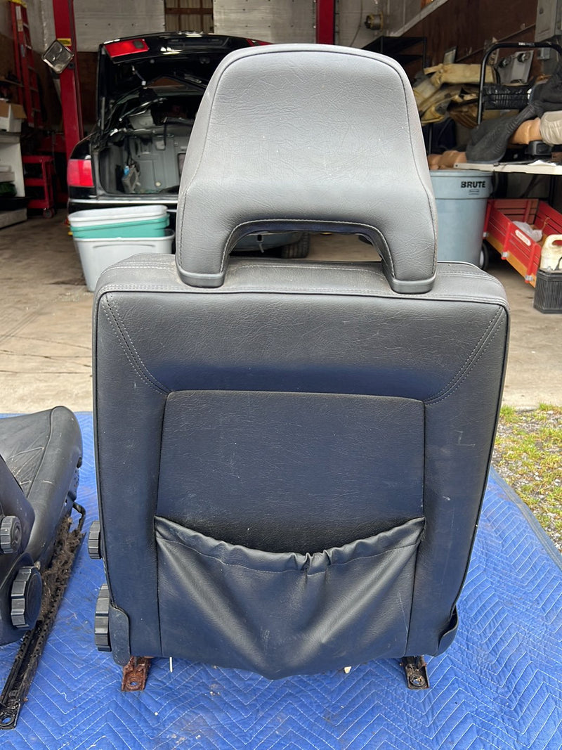 1990-1992 Volvo 740 745 940 Front Left Right Seat Pair Black Leather OEM #5998EM