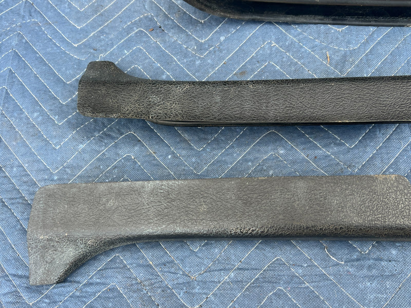 1986-1993 Volvo 240 244 Sedan Door Sill Scuff Trim Entry Black Set OEM #4221EM