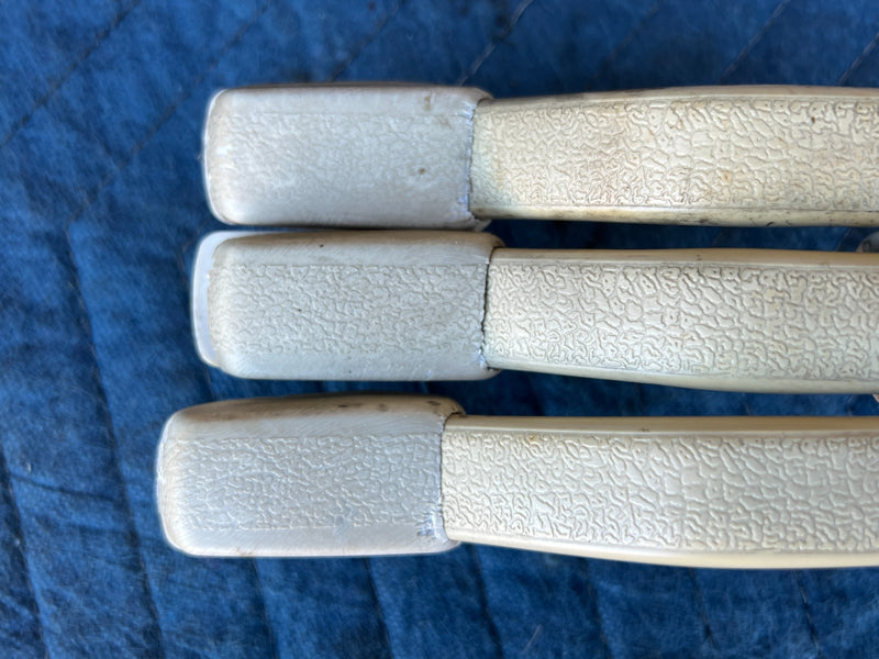 1986-1993 Volvo 240 244 Sedan Overhead Grab Handle Set of 3 White OEM #4353EM