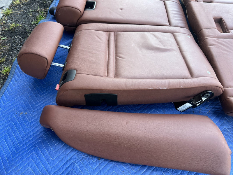 2011-2013 BMW X5 X5M E70 Complete Brown Leather Rear Bench Seat OEM #2138EM