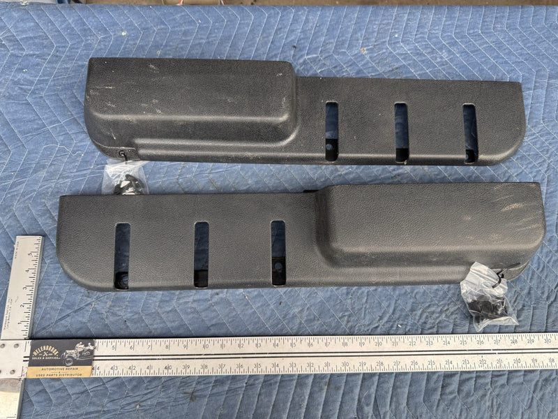 1986-1993 Volvo 240 244 245 Front Door Map Pocket Trim Pair Black OEM #4920E