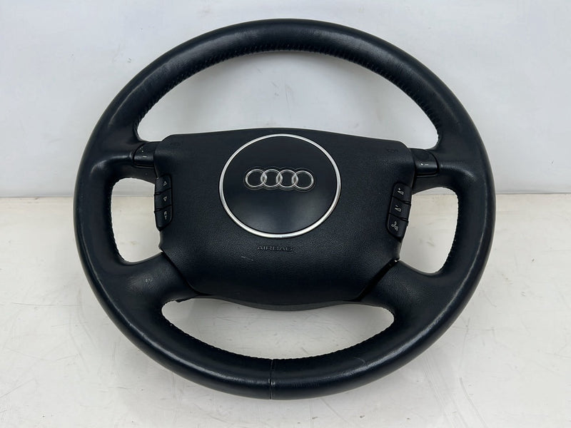 1996-2003 Audi S8 D2 A8 Black Leather Steering Wheel w/ Paddle Shift OEM #6439EM