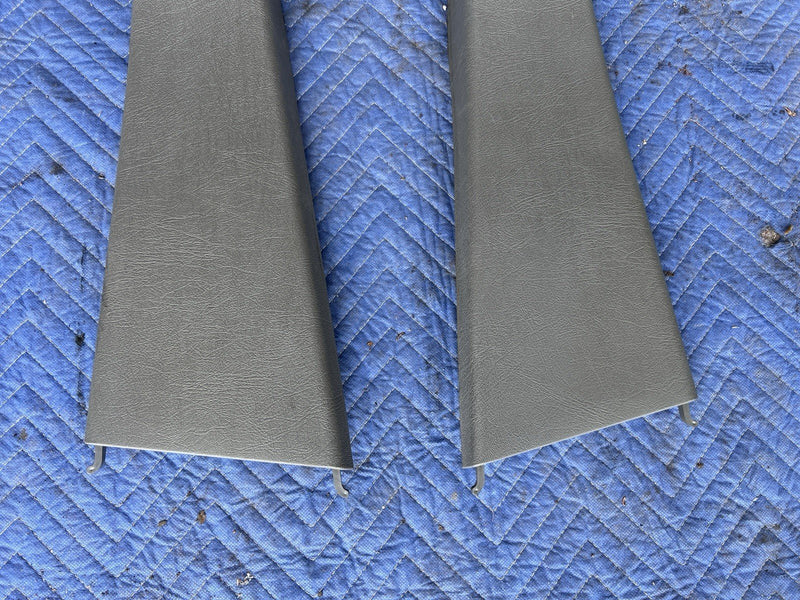 1993-1997 Volvo 850 850R Left & Right B Pillar Trim Charcoal Gray OEM #4437E