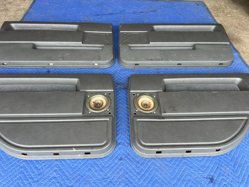 1989-1995 Volvo 740 940 Sedan Front Rear RH LH Door Card Set Gray OEM #3644EM