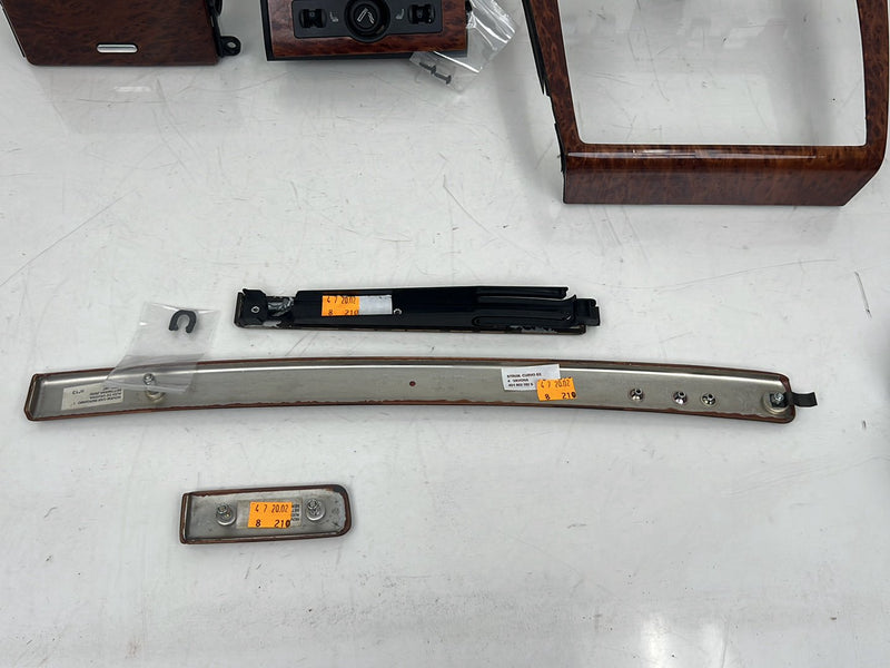 1996-2003 Audi S8 D2 A8 Dash Dashboard Wood Grain Trim Bezel Set OEM #6453EM