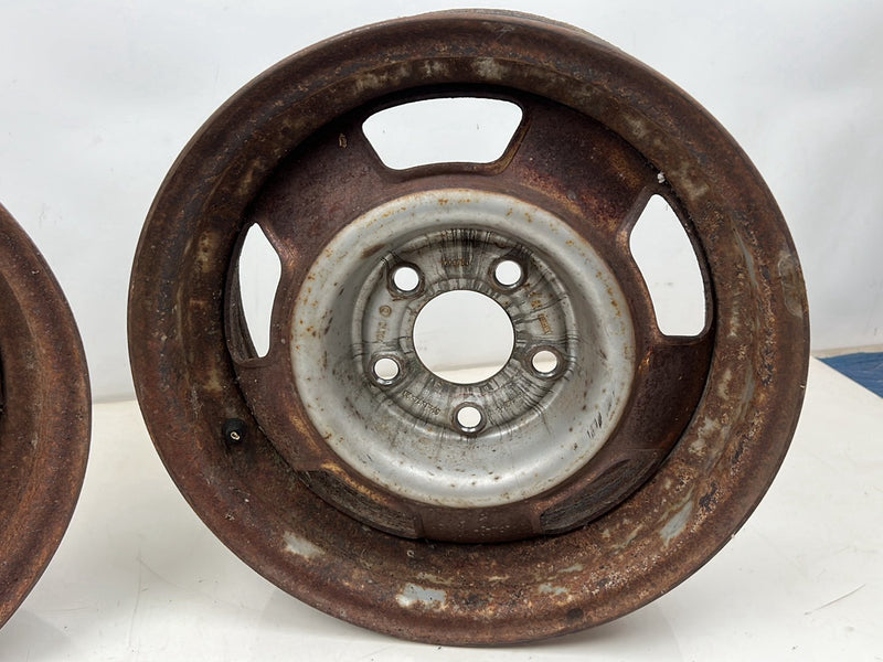 1975-1980 Volvo 244 240 14" Steel Wheel Rim Pair 5.5Jx14x20 OEM #5405EM