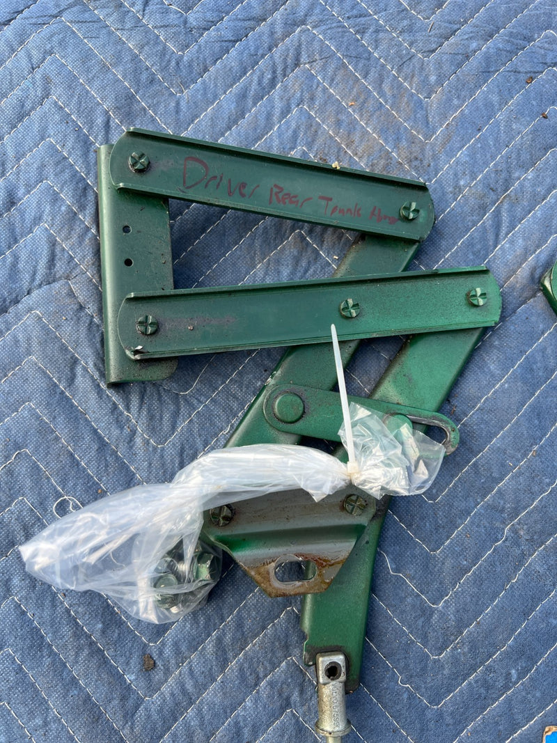 1967-1974 Volvo 140 142 Coupe Rear Right Left Trunk Hinge Pair Green OEM #4889EM