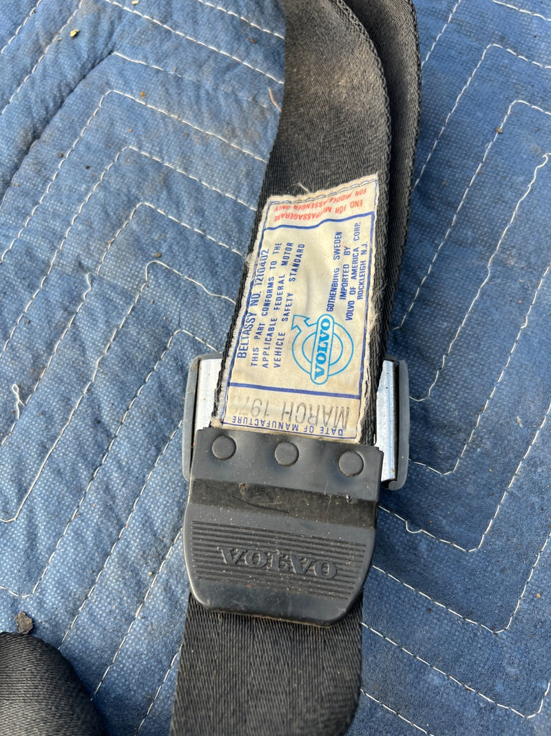 1967-1974 Volvo 140 142 Coupe Rear Seat Belt Buckle Set of 3 OEM #4883EM