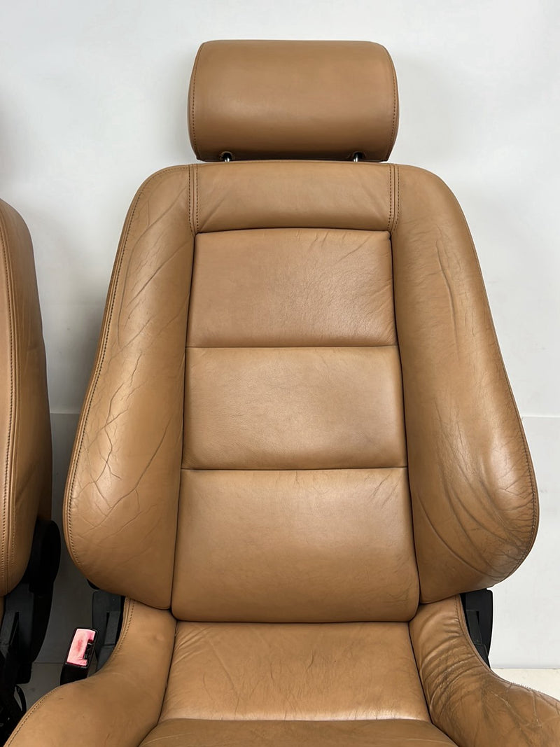 1996-2003 Audi S8 D2 A8 Front & Rear Recaro Caramel Leather Power Seat Set OEM #6384EM