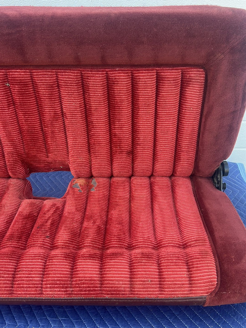 1988-1994 Chevy Silverado GMC Ext Cab Rear Bench Seat Two-Tone Maroon OE #5534EM