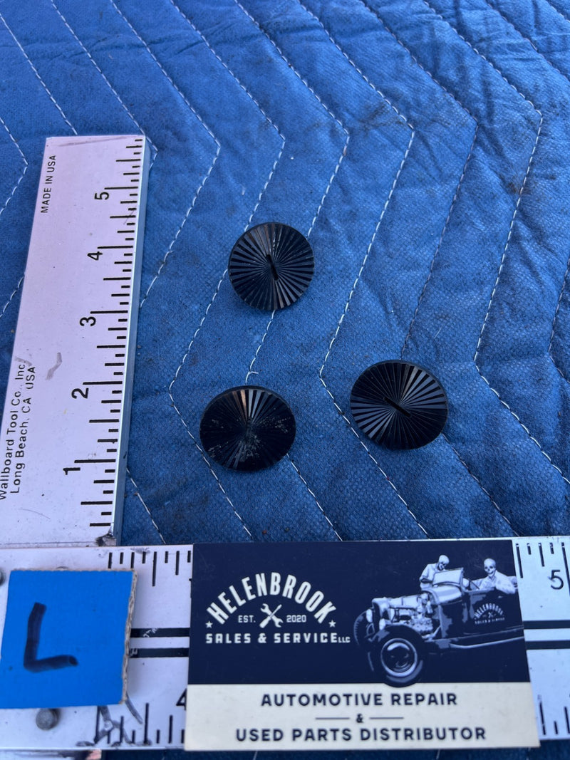 1986-1993 Volvo 240 244 Lower Dash Felt Retaining Clip Set of 3 Black OE #4305EM