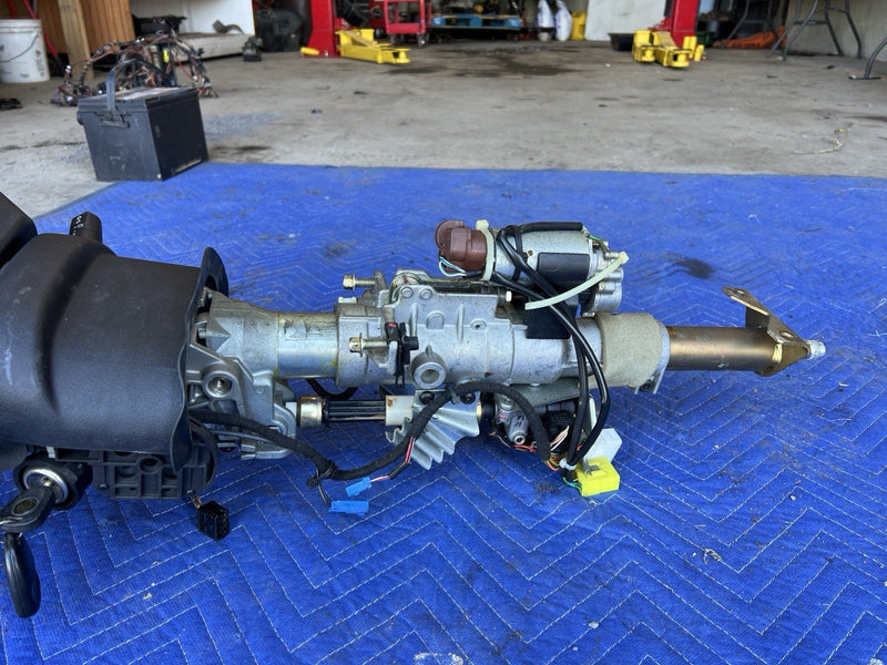 1998-2003 Jaguar XJR XJ8 X308 Ignition Steering Column & Wheel Assembly #4668E