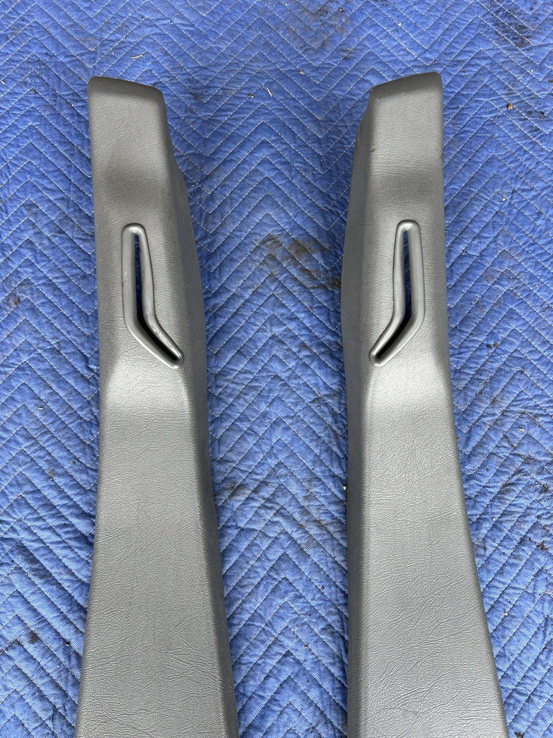 1993-1997 Volvo 850 850R Left & Right B Pillar Trim Charcoal Gray OEM #4437E