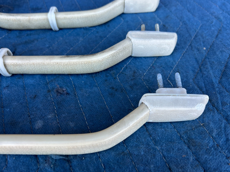 1986-1993 Volvo 240 244 Sedan Overhead Grab Handle Set of 3 White OEM #4353EM