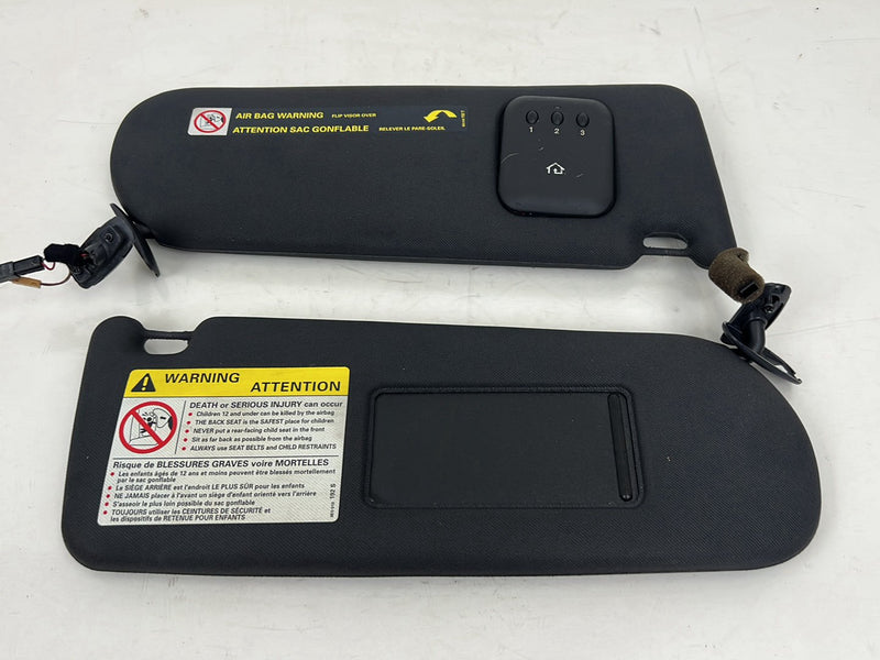2001-2003 Audi S8 D2 A8 Left & Right Sun Visor Shade Pair Black Cloth OEM #6073EM
