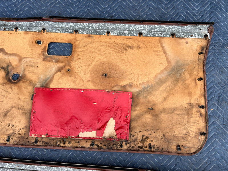 1967-1974 Volvo 140 142 144 145 Front Right Left Door Card Brown Pair OE #4885EM