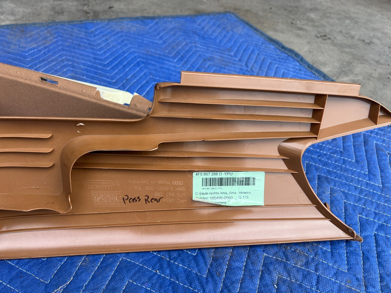 2005-2011 Audi A6 Rear Right & Left C Pillar Trim Pair Amaretto OEM #3402EM