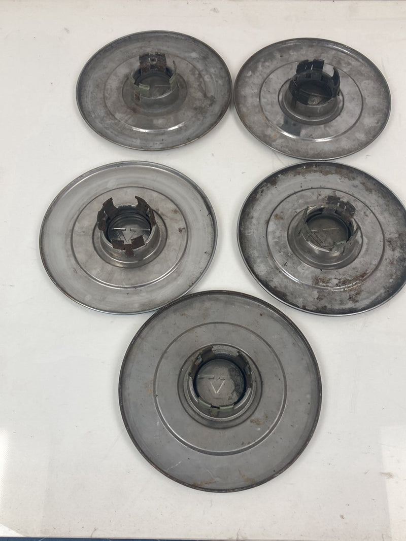 1975-1980 Volvo 244 Wheel Cover Hub Cap set of 5 Chrome Center OEM #4280M