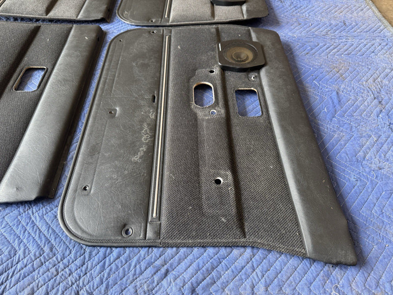 1989-1993 Volvo 240 244 Interior Door Card Panel Set Of 4 Gray Black OEM #4863E