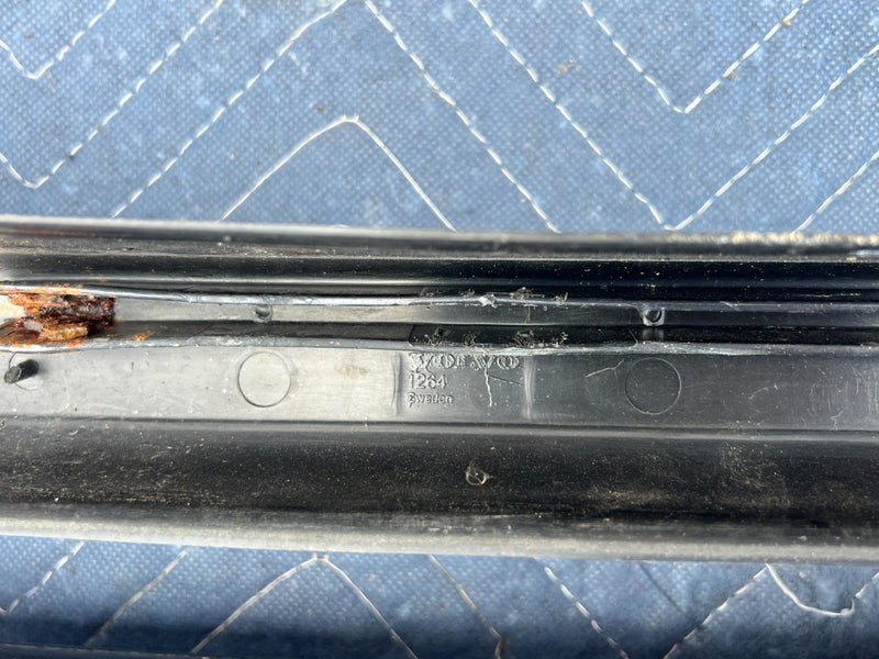 1986-1993 Volvo 240 244 Sedan Door Sill Scuff Trim Entry Black Set OEM #4221EM